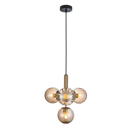 Lampa wisząca nowoczesna Ravena PND-2324-4B BRO+AMB mosiężny – Italux